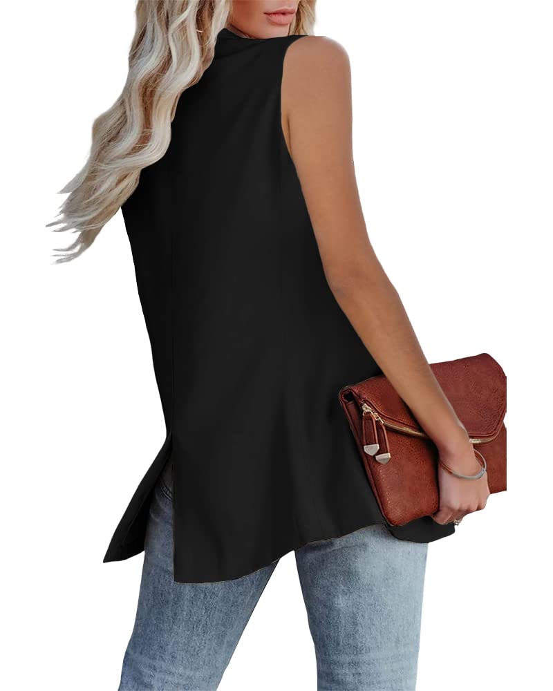 Cicy Bell Women's Sleeveless Blazer Vest Casual Open Front